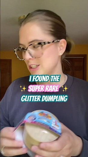 I found the super rare glitter dumpling on my first try! 😭 #surprisetoys #mysterydumpling