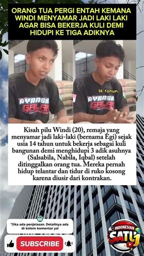 The sad story of Windi, a teenager who disguises herself as a man (named Egi) #viral #foryou #fyp