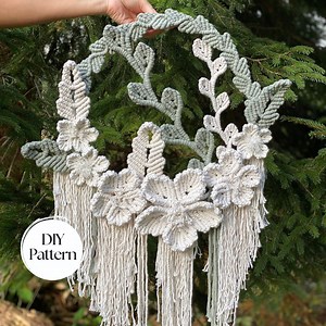 DIY Macrame Pattern Flower Wreath, Written PDF, Set of 5 Macrame PDF Patterns, Digital Download Macrame Wall Hanging Tutorial - Etsy Australia