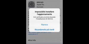 Come aggiornare a iOS 9.3 quando appare "Impossibile installare l'aggiornamento"