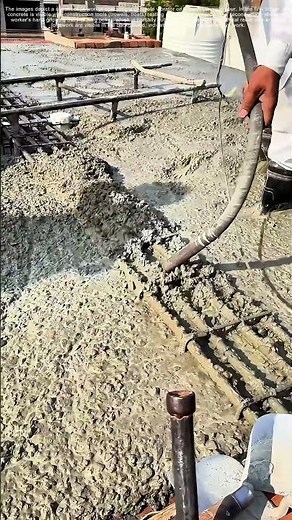 Worker Vibrates Concrete for Optimal Compaction