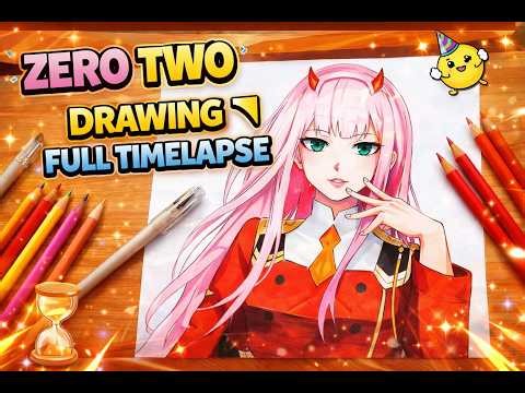 Drawing Zero Two from Darling in the Franxx ✏️