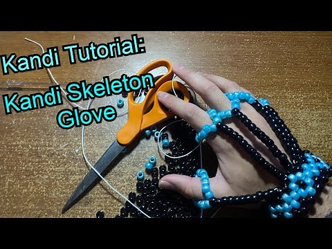 Kandi Tutorial: How to make a Kandi Glove (Skeleton Glove / Fingerlet)!