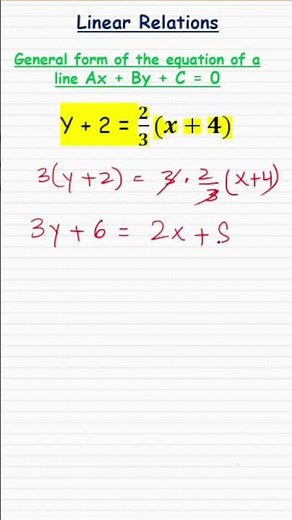 Slope point form to Ax + By + C = 0 General form #slopeinterceptform #slopeofaline #riseandrun