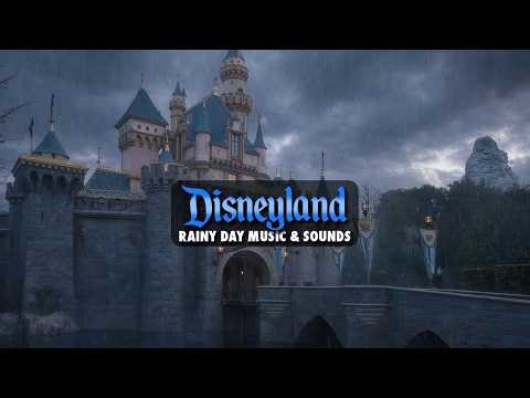 8 Hours of Rainy Disneyland Main Street Ambience 🌧️ | Relaxing Disney Music for Sleep