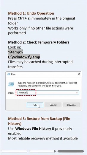 Recover Files Lost in Cut and Paste on Windows (Free Methods) #cutandpaste