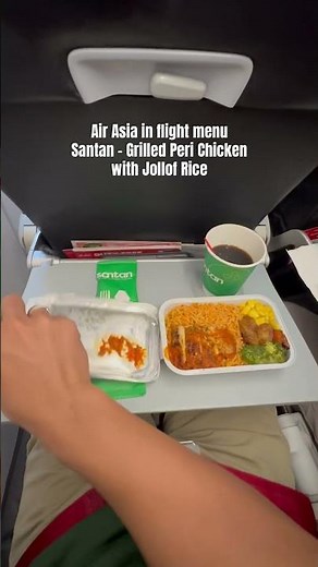 Air Asia in flight menu Santan - Grilled Peri Chicken with Jollof Rice #airasia