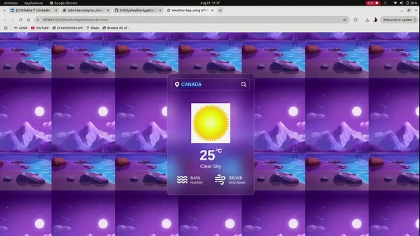 CloudCast – Weather Forecasting Web AppHere, I have built a weather application using OpenWeather API to fetch real-time weather data across multiple locations. Designed and developed a responsive… | Srilekha Thuraka
