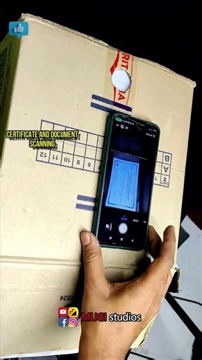 How to scan aadhar card PAN CARD in mobile DIY scanner bin scanning Box from cardboard box #shorts