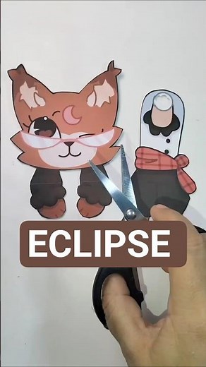 Making Dandy's World ECLIPSE Paper Crafts! #shorts #diy