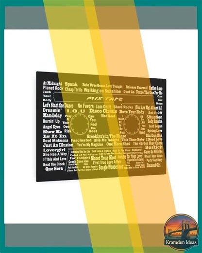 80s Dance Music Mix Tape Metal Art Sign — Retro DJ Wall Decor