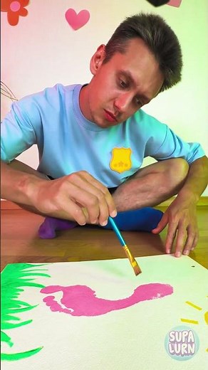 Paint with Your Feet! 👣🎨 Kids Art Game