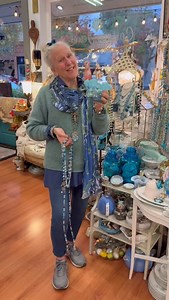 Winter ❄️beadazzling . . . NEW at Cottage Jewel, a collection of #bohemianchic #bohobeads #turquoisejewelry VINTAGE #glassgarlands 💙and #coloredglassware Candy Jars 🩵just in time for 🩵#vintageshopping GIFTing 🧊 💎 and don’t forget to peek at the #iceblue ❄️ #aquamarinerings 💍 | Cottage Jewel