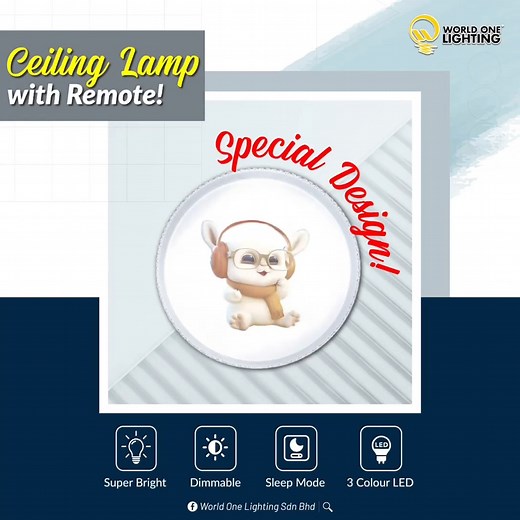 Beautifully and intelligently designed, the 𝐂𝐞𝐢𝐥𝐢𝐧𝐠 𝐋𝐚𝐦𝐩 𝐰𝐢𝐭𝐡 𝐑𝐞𝐦𝐨𝐭𝐞 is easy to install 🥰✨ 𝐖𝐡𝐞𝐫𝐞 𝐭𝐨 𝐟𝐢𝐧𝐝 𝐮𝐬?📢 【𝐖𝐨𝐫𝐥𝐝 𝐎𝐧𝐞 𝐋𝐢𝐠𝐡𝐭𝐢𝐧𝐠 𝐒𝐝𝐧 𝐁𝐡𝐝】 📍 Address : No. 58, 60, 62 & 62A, Jalan Jalil 1, The Earth Bukit Jalil 🚗 Waze : https://waze.com/ul/hw2833e1xk 📞 Phone Number : 60125398025 || 60162678025 📩 WhatsApp : https://wa.me/60125398025 || https://wa.me/60162678025 𝗕𝘂𝘀𝗶𝗻𝗲𝘀𝘀 𝗛𝗼𝘂𝗿: ⏰Monday to Saturday : 9.30am-9.00pm ⏰Sunday : 10.