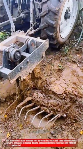 Innovative Tractor Root Harvester Mechanism: Best Efficient Soil Separation Action