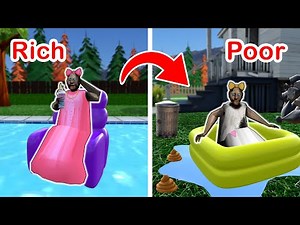 Rich Granny vs Poor Granny vs swimming pool - funny horror school animation (p.76)