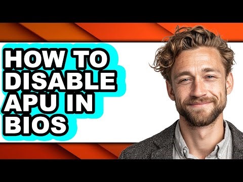 How to Disable Apu in Bios (only Way)