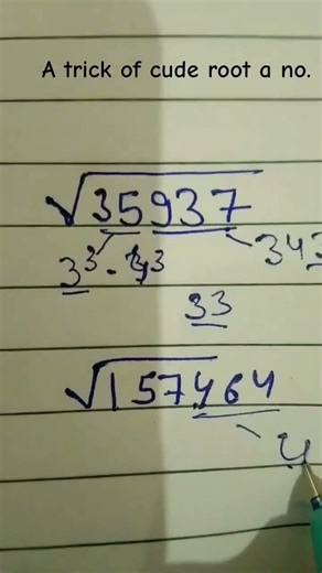a trick of cude root of a number
