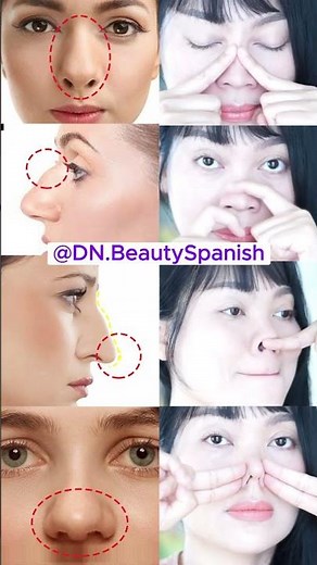 👃 Truco para reducir la nariz grande | Afina el puente y levanta la punta en 1 minute