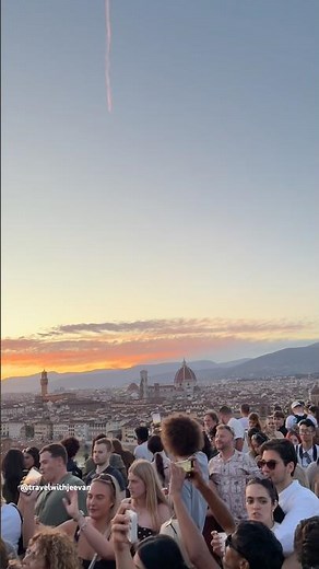 Florence 🇮🇹 Sunset from Piazzale Michelangelo 🌅 #florence #firenze #italy #europetravel