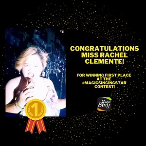 RESULTS ARE IN! Here are the winners of the #magicsingingstar contest! 📣 congratulations to miss Rachel Clemente for winning FIRST PLACE! A big round of applause to the brilliant winners of the #magicsingingstar contest! Your exceptional talent has left us in awe and it was really a challenge for our team to judge the top winners! To the final winners, our Magic Sing representative will be getting in touch with you for the next steps on how to claim your prize! 👏🏻 A big thank you to all the a
