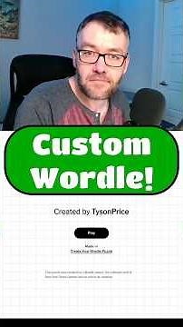 Custom Wordle submitted by one of my channel Members. #wordle #wordgames