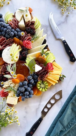 Alaura Berry on Instagram: "How to cut cheese for your cheese board using @wusthof cheese knives 🧀🔪 When building a cheese board, one of the most important steps is prepping & preparing the cheese you’re going to use on your board! For hard cheese, I use the Classic 4 3/4” Hard Cheese Knife (the one with the forked Tip). This knife is equipped with a sturdy blade & a sharp edge; this knife can handle even the hardest cheese, while the forked tip can be used to break off pieces of the cheese. F