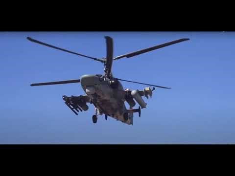 K52 and Mi28 helicopters attack Ukrainian army