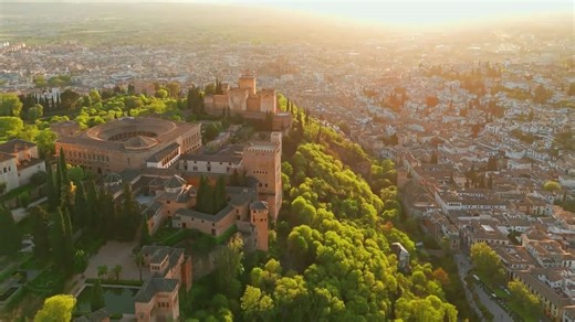 Granada, Spain: Drone Views of the Alhambra Palace & Generalife Beauty