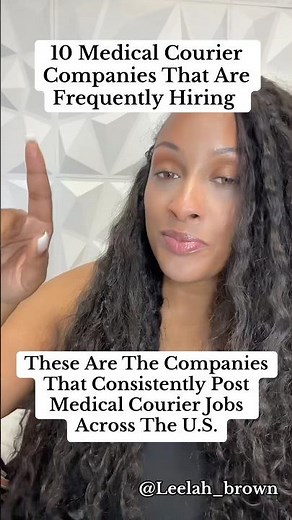 These Are The Companies That Consistently Post Medical Courier Jobs Across The U.S…. #shorts