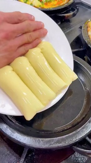 Savory Dumpling Cooking Process in a Pan