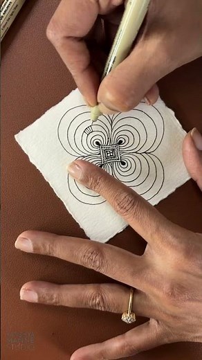 Zentangle Mini Project #tizzy #scallops #scoodle #dragonair