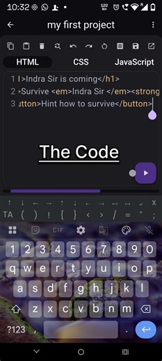HTML code, basic script 🧾