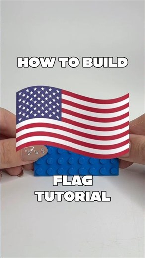 How to build the 🇺🇸 flag in LEGO! - Tutorial ⚽️ #usaflag #legomoc #legotutorial