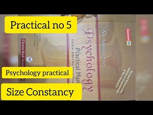 Size Constancy Practical [BS psychology] An approach to psychology #education