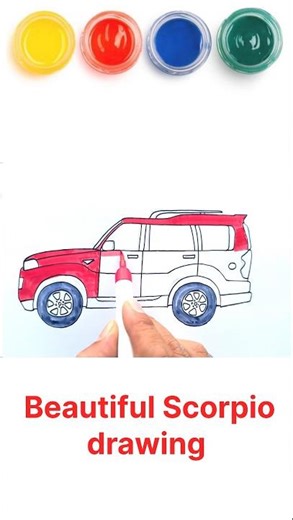 Beautiful Scorpio car drawing #coloring #drawing4kids #easydrawing #scorpio