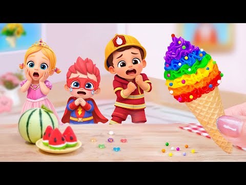 Kreasi Es Krim Pelangi Terbaru 🌈 Cara Membuat Resep Es Krim Pelangi Miniatur 🍰 Sun Cakes