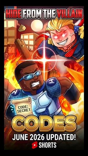 NEW Hide From The Villain Codes! (June 2026) 😱 #shorts #roblox