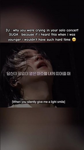 IU asked SUGA why he CRIED in his CONCERT #bts #iu # #sugabts #suga
