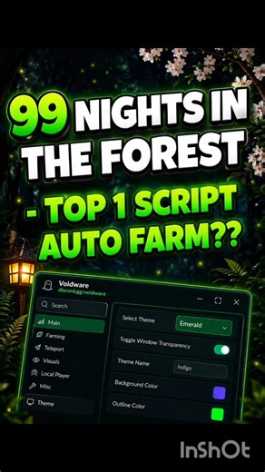 99 Nights In The Forest Roblox Script- Auto farm + Kill All #roblox #script