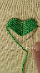 30K views · 360 reactions | love shape fly stitch hand embroidery tutorial | Basic Embroidery ABC | Facebook
