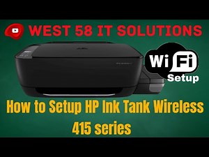 How to Setup HP Ink Tank Wireless 415 | Connect printer to wireless network Wi-Fi Protected Setup