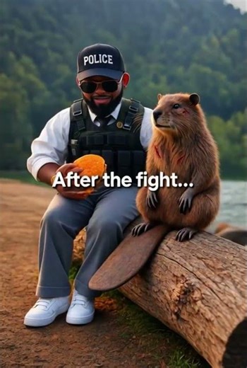 👉 AI Cop vs Beaver — Funny AI Animation #comedy #funny #aicop