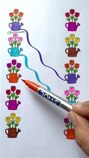 Beautiful flower pots matching #trending #art #ytshorts