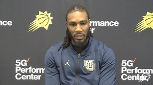 Jae Crowder sits down with the media to discuss how preseason went, preparing for the Fry's Food Stores Tip-Off and more on December 21, 2020. | Phoenix Suns