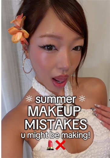 SUMMER MAKEUP MISTAKES UR PROBABLY MAKING 🥵💄 (& how to fix them!!) no more crusty, cakey, sweaty makeup for HOTTIE GIRL SUMMERRR🙂‍↔️ ☀︎⋆.ೃ࿔*:･ @Maybelline NY @milkmakeup @Huda Beauty @Kosas @ONE SIZE BEAUTY @loréal paris usa #summermakeup #makeuptips #makeupmistakes #makeuphacks #longwearmakeup