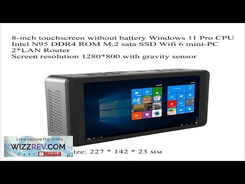 CPU Intel N95 Windows 11 mini pc with 8 inch touch screen