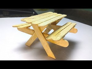 Mini Table From Wooden Stick | DIY Popsicle Stick Furniture | DIY Hollhouse Furniture