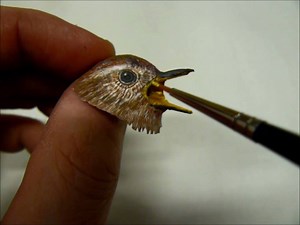 38K views · 534 reactions | This video shows the process of making a wren with open beak (singing), using the template of the non -singing wren. The whole process is quite complex , and took me the same amount of time as the rest of the wren model. For the beak I used two wooden skewers. The tips are cut and sanded into the upper- and under half of the beak. | Johan Scherft papercraft paintings drawings | Facebook