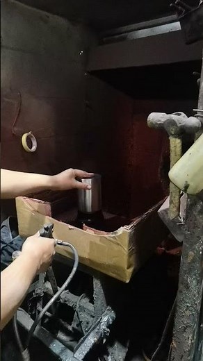 Stainless Steel Tumbler Manual Spray Coating Process